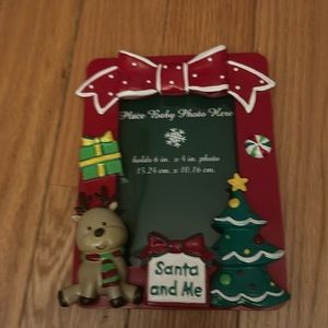 Santa and me 4x6 ceramic picture frame